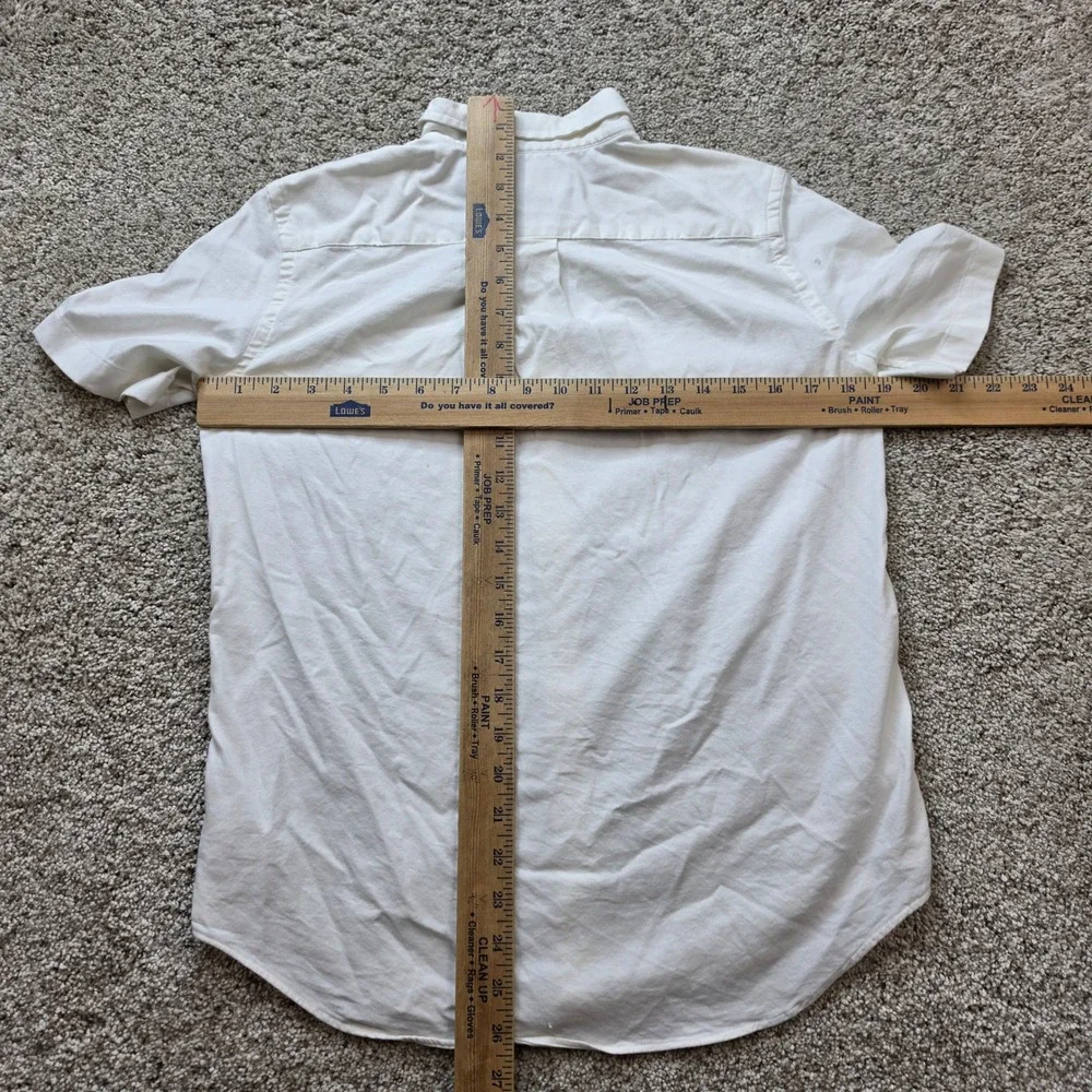 Ralph Lauren Performance Shirt Boys L 14-16 White Cotton Blend Preppy S/S